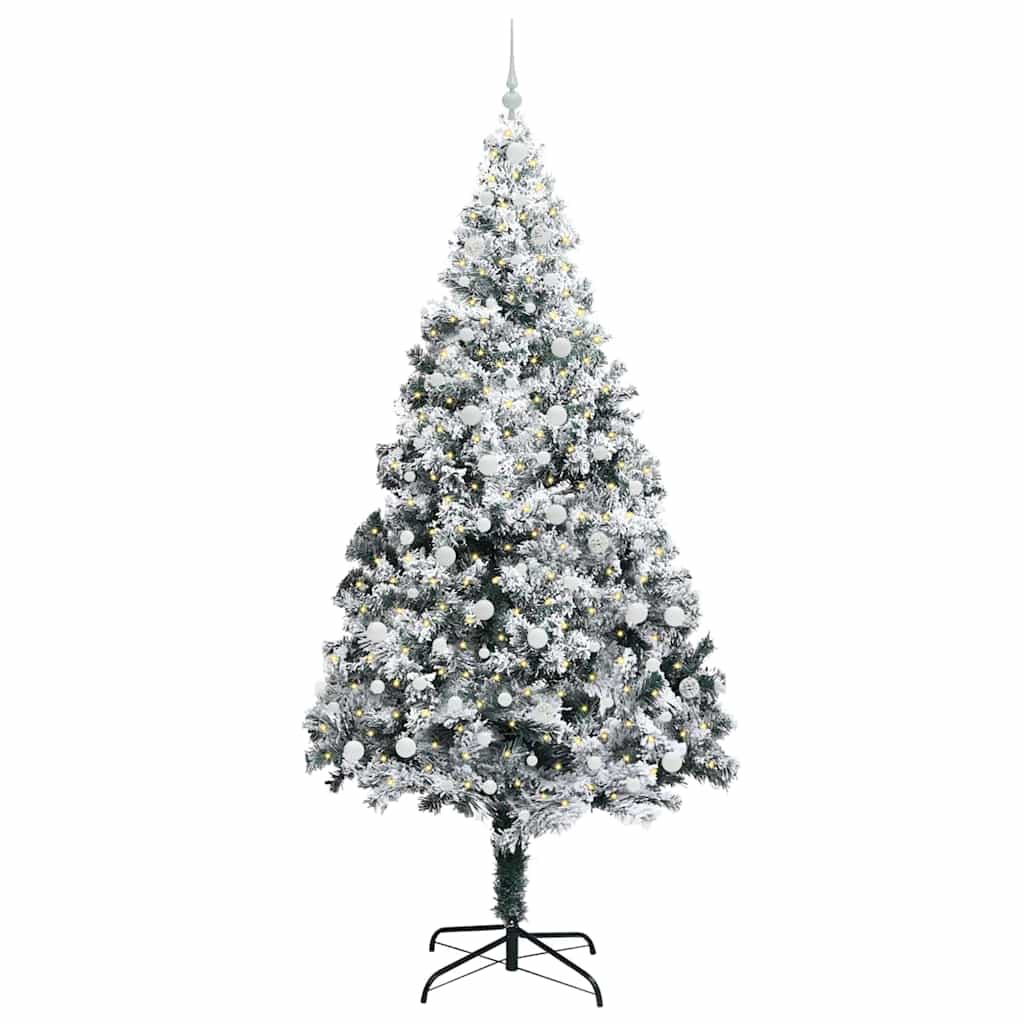 Dirbtinė Kalėdų eglutė Balta 240 cm PVC ir Plienas ir Plastikas