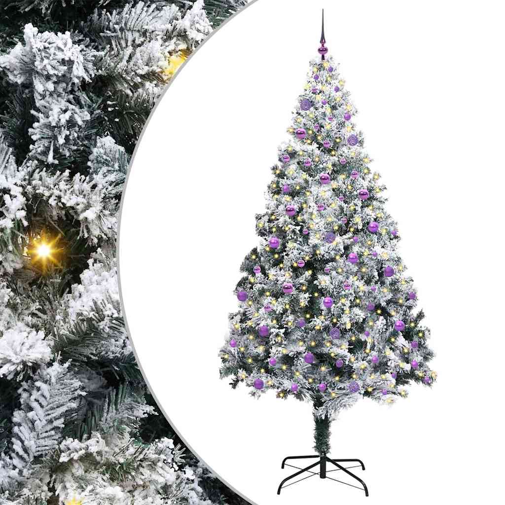 Dirbtinė Kalėdų eglutė Balta 240 cm PVC ir Plienas ir Plastikas