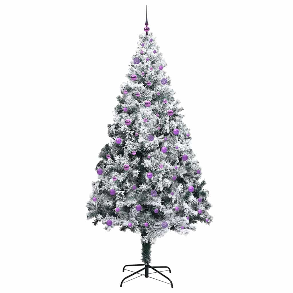 Dirbtinė Kalėdų eglutė Balta 240 cm PVC ir Plienas ir Plastikas