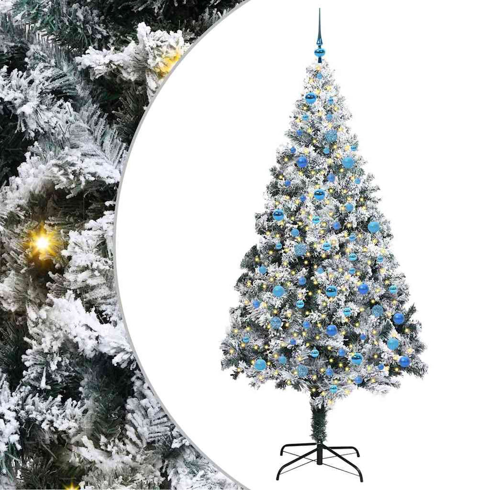 Dirbtinė Kalėdų eglutė Balta 240 cm PVC ir Plienas ir Plastikas