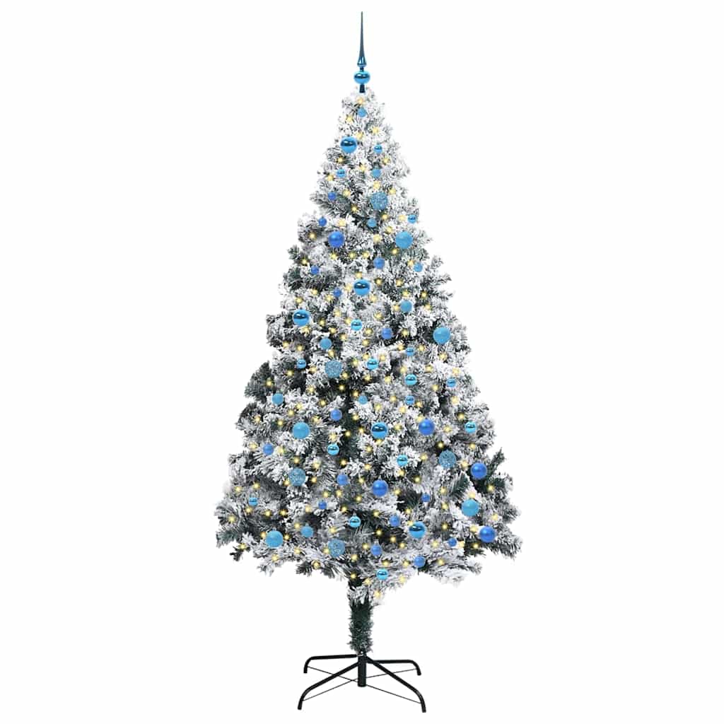 Dirbtinė Kalėdų eglutė Balta 240 cm PVC ir Plienas ir Plastikas