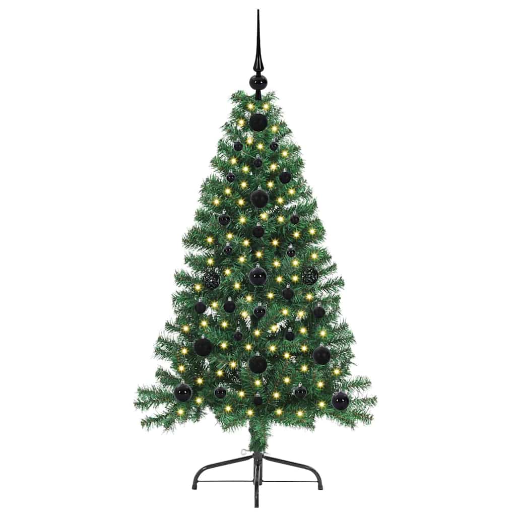 Dirbtinė prieššventinė eglutė EVERGREEN AK, su šviesomis Žalia 120 cm.