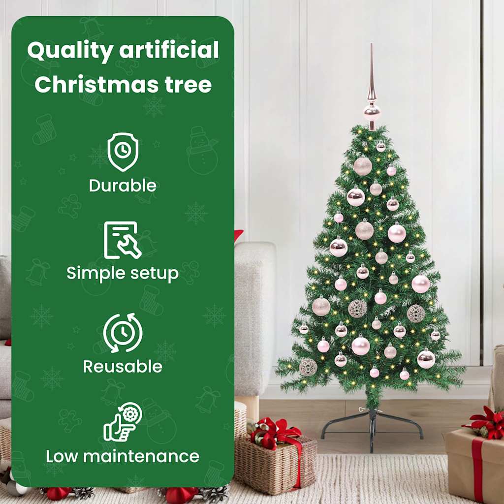 Mākslīgā pirmsvētku eglīte EVERGREEN AK, ar lampiņām Zaļa 120 cm.