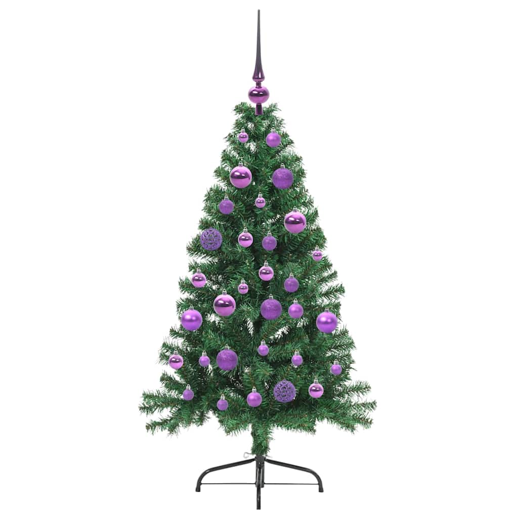 Dirbtinė prieššventinė eglutė EVERGREEN AK, su šviesomis Žalia 120 cm.