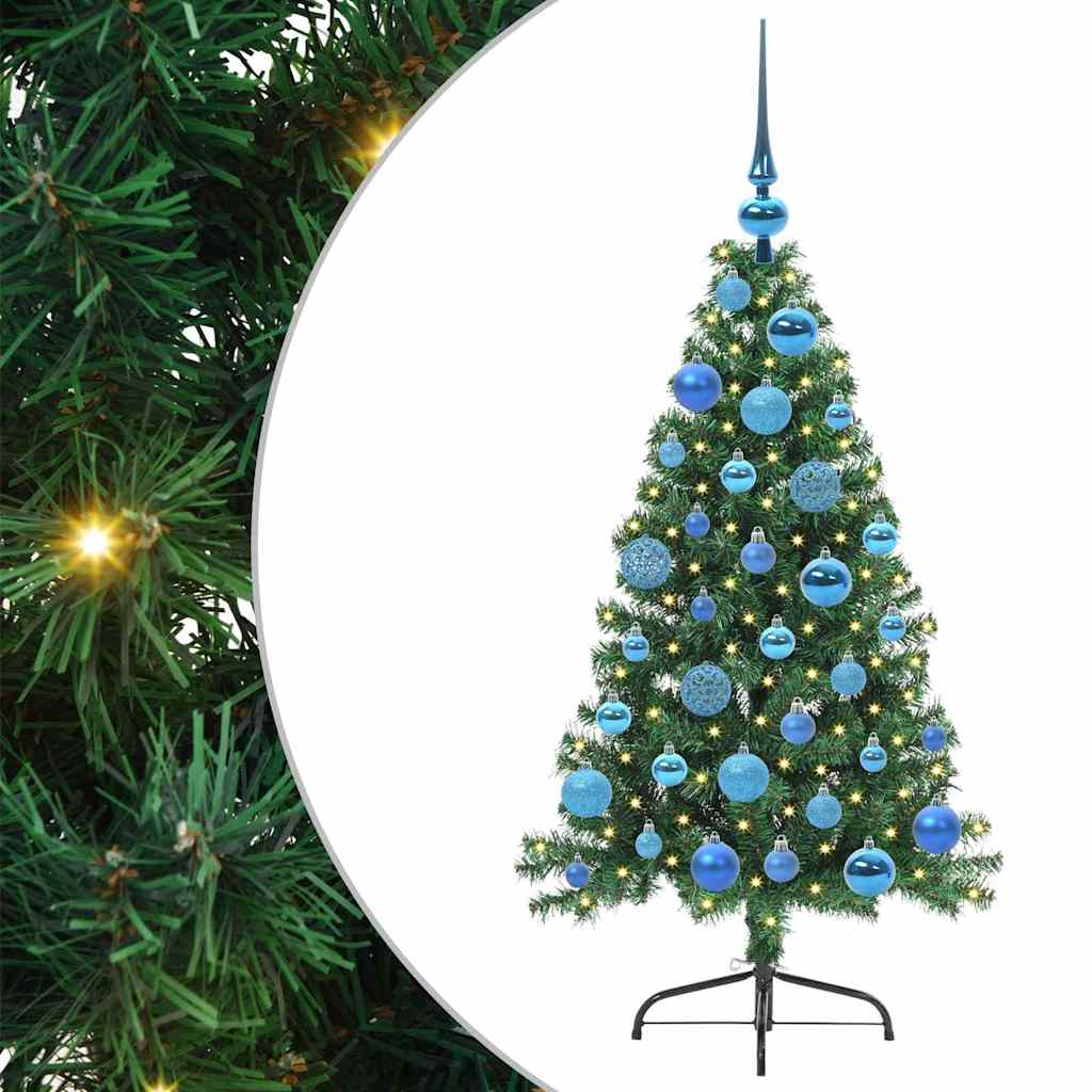 Dirbtinė prieššventinė eglutė EVERGREEN AK, su šviesomis Žalia 120 cm.