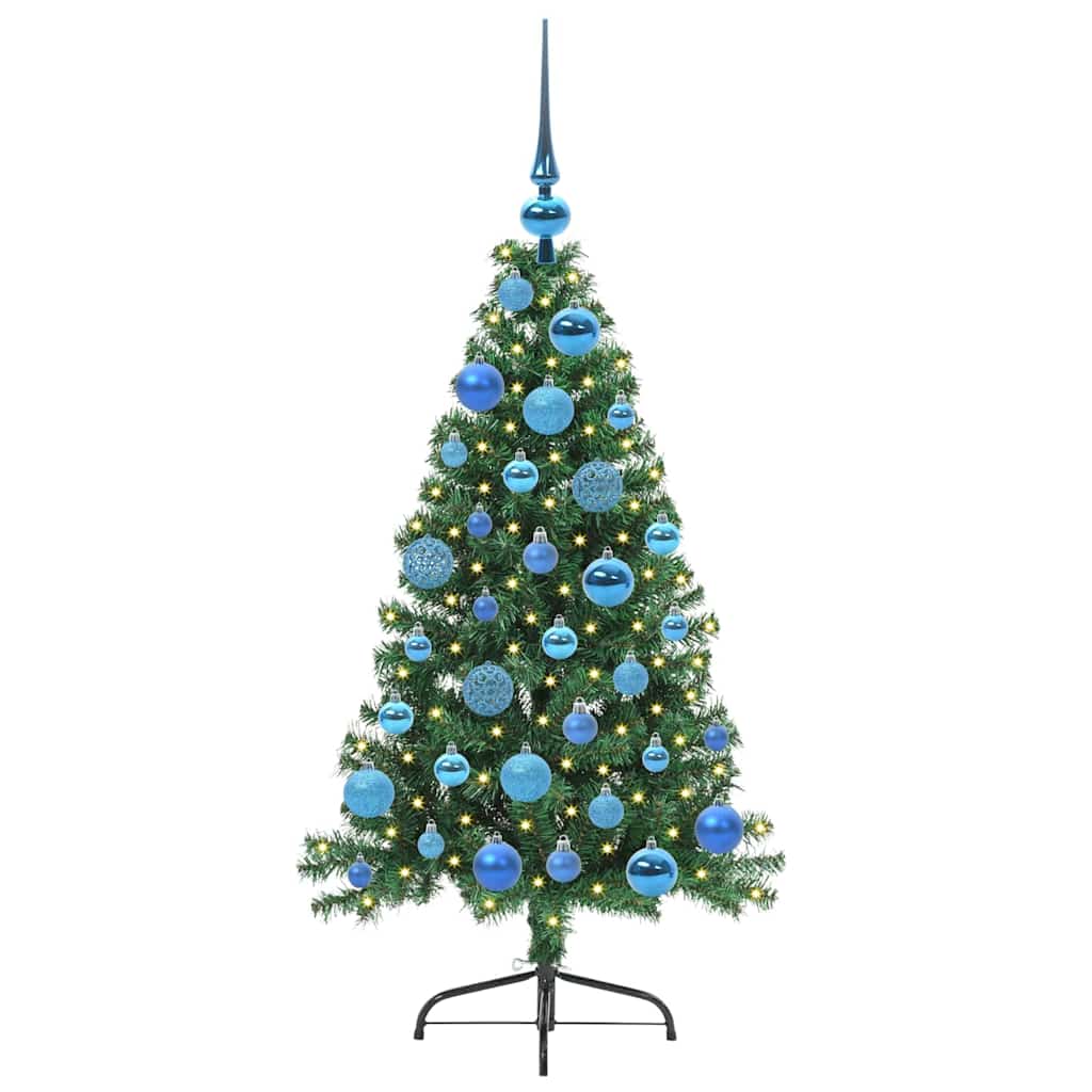 Dirbtinė prieššventinė eglutė EVERGREEN AK, su šviesomis Žalia 120 cm.