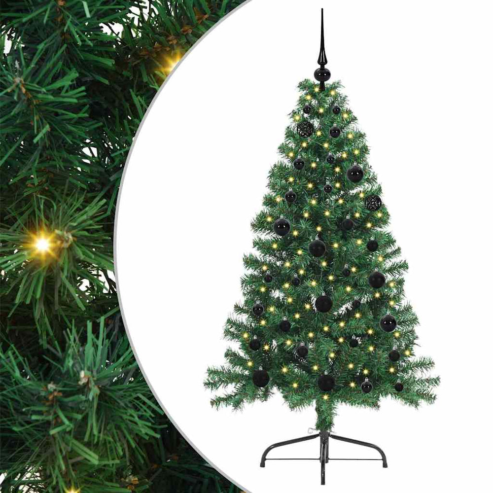 Mākslīgā pirmsvētku eglīte EVERGREEN AK, ar lampiņām Zaļa 150 cm.