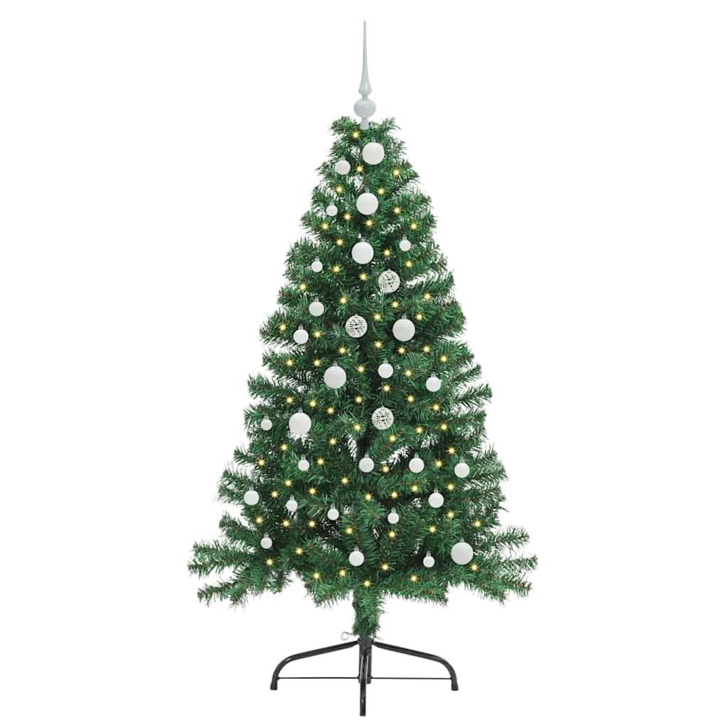 Dirbtinė prieššventinė eglutė EVERGREEN AK, su šviesomis Žalia 150 cm.