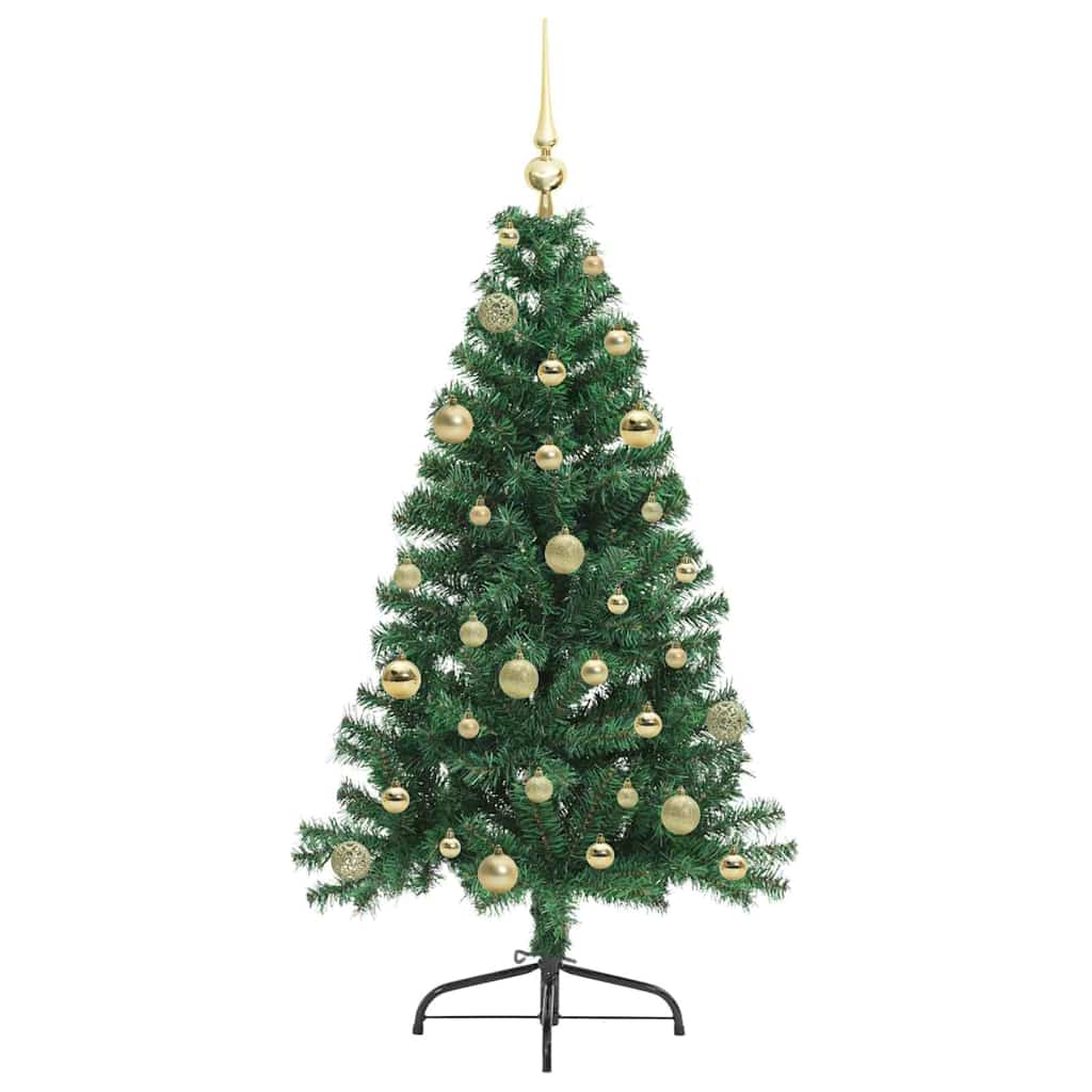 Dirbtinė prieššventinė eglutė EVERGREEN AK, su šviesomis Žalia 150 cm.
