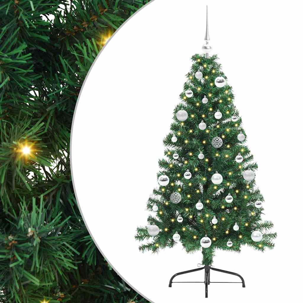Mākslīgā pirmsvētku eglīte EVERGREEN AK, ar lampiņām Zaļa 150 cm.