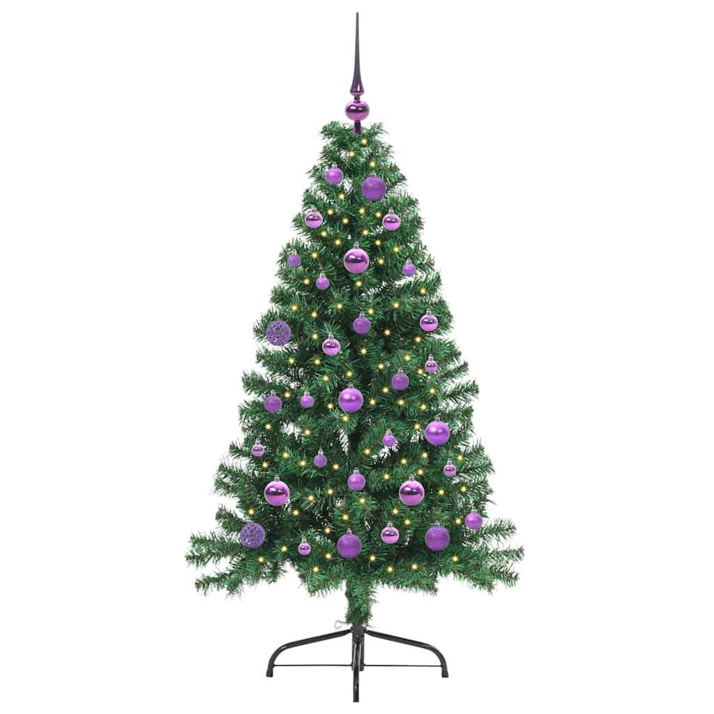 Mākslīgā pirmsvētku eglīte EVERGREEN AK, ar gaismām, zaļa, 150 cm.