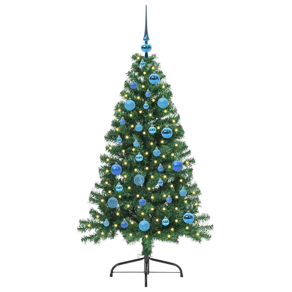 Dirbtinė prieššventinė eglutė EVERGREEN AK, su šviesomis Žalia 150 cm.