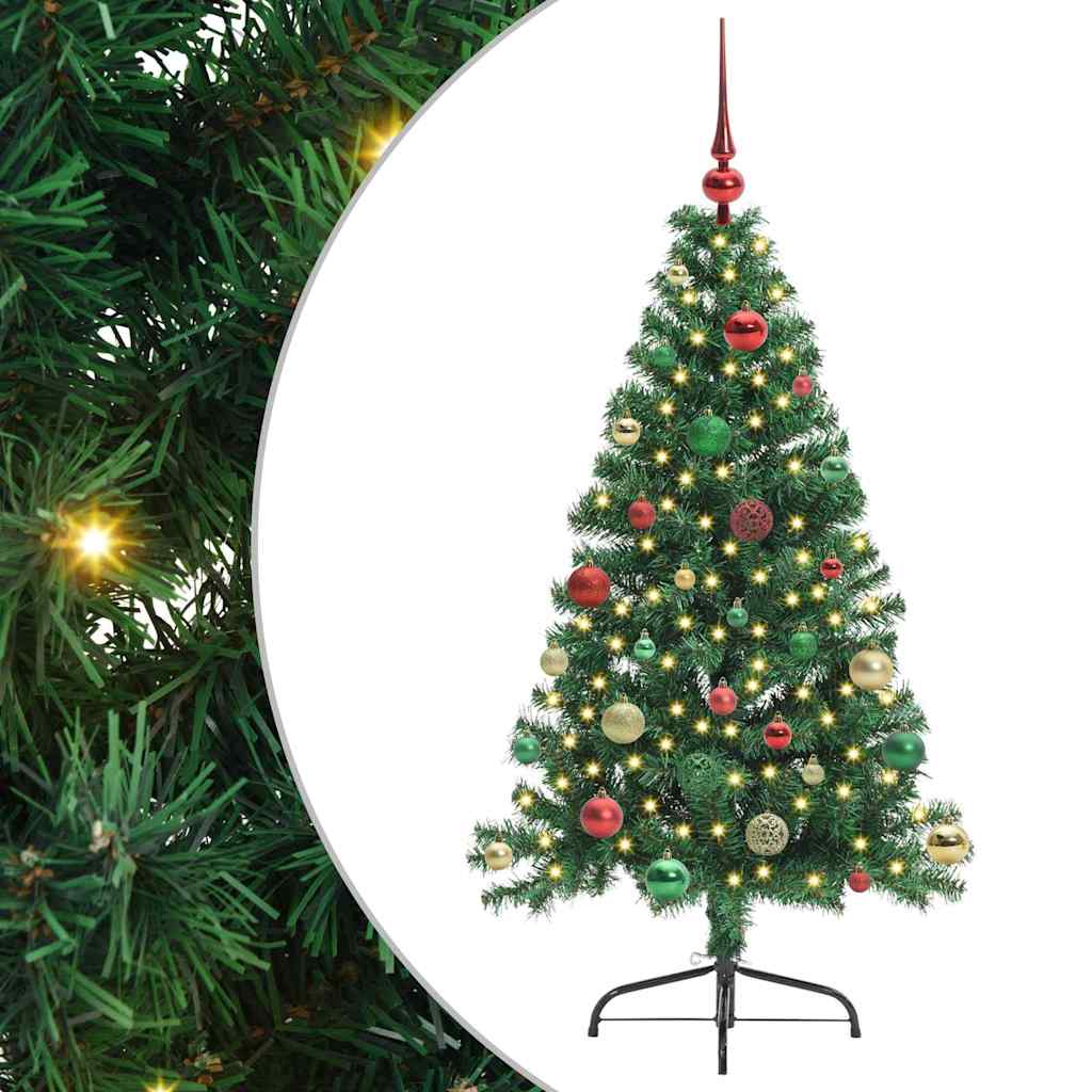 Mākslīgā Ziemassvētku eglīte ar lampiņām Zaļa 150 cm PVC