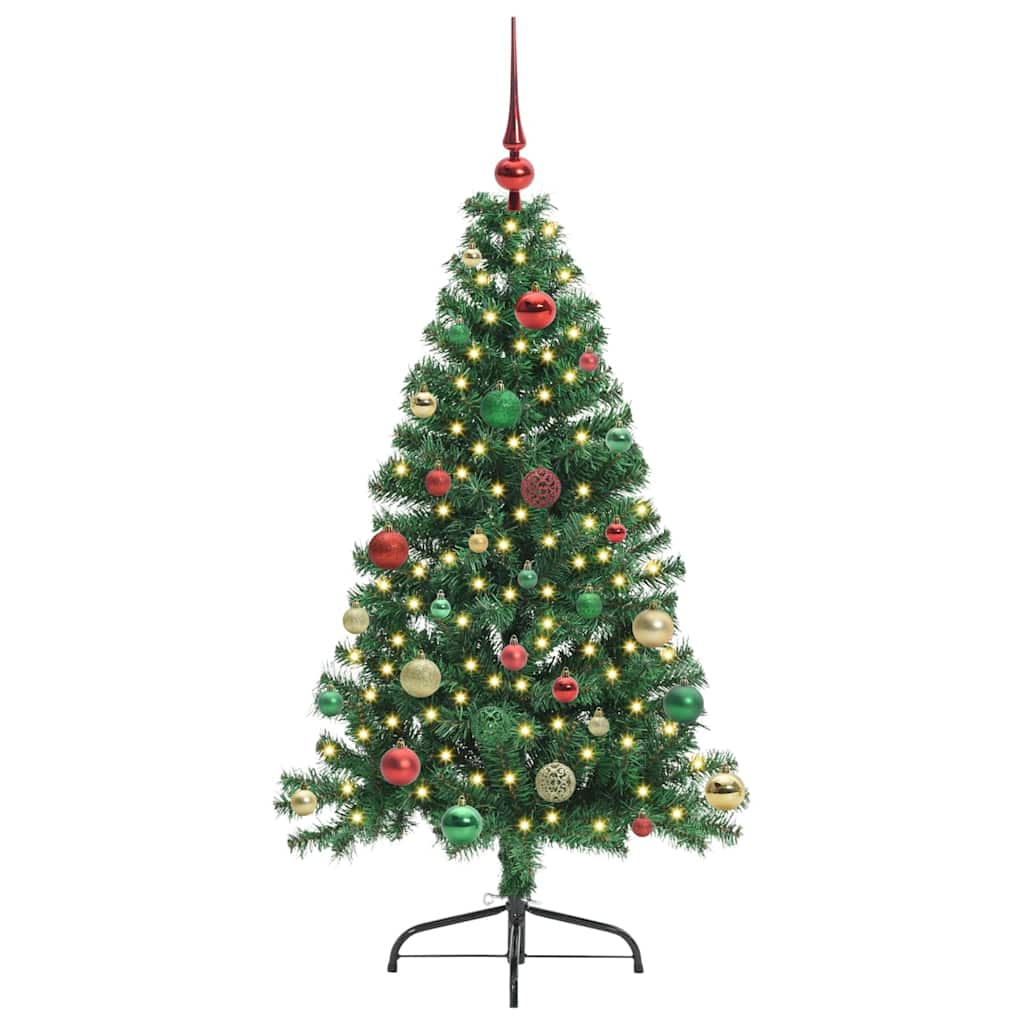 Mākslīgā Ziemassvētku eglīte ar lampiņām Zaļa 150 cm PVC