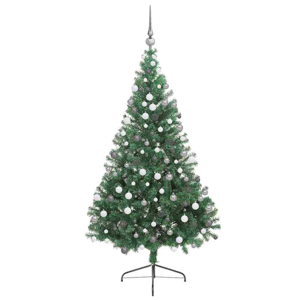 Dirbtinis prieššventinis eglutė su šviesomis Žalia 180 cm PVC