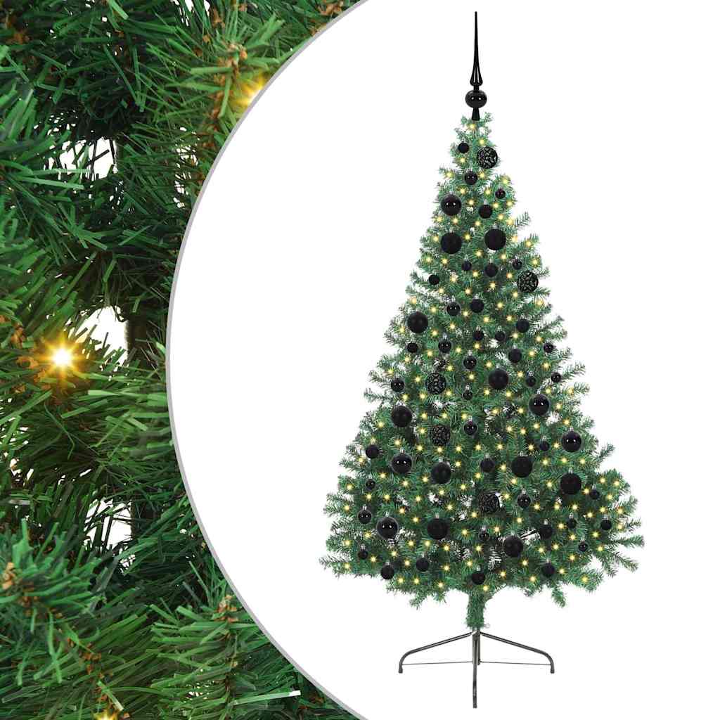 Artificial Pre-Lit Christmas Tree MOON CROWN, Green 180 cm.