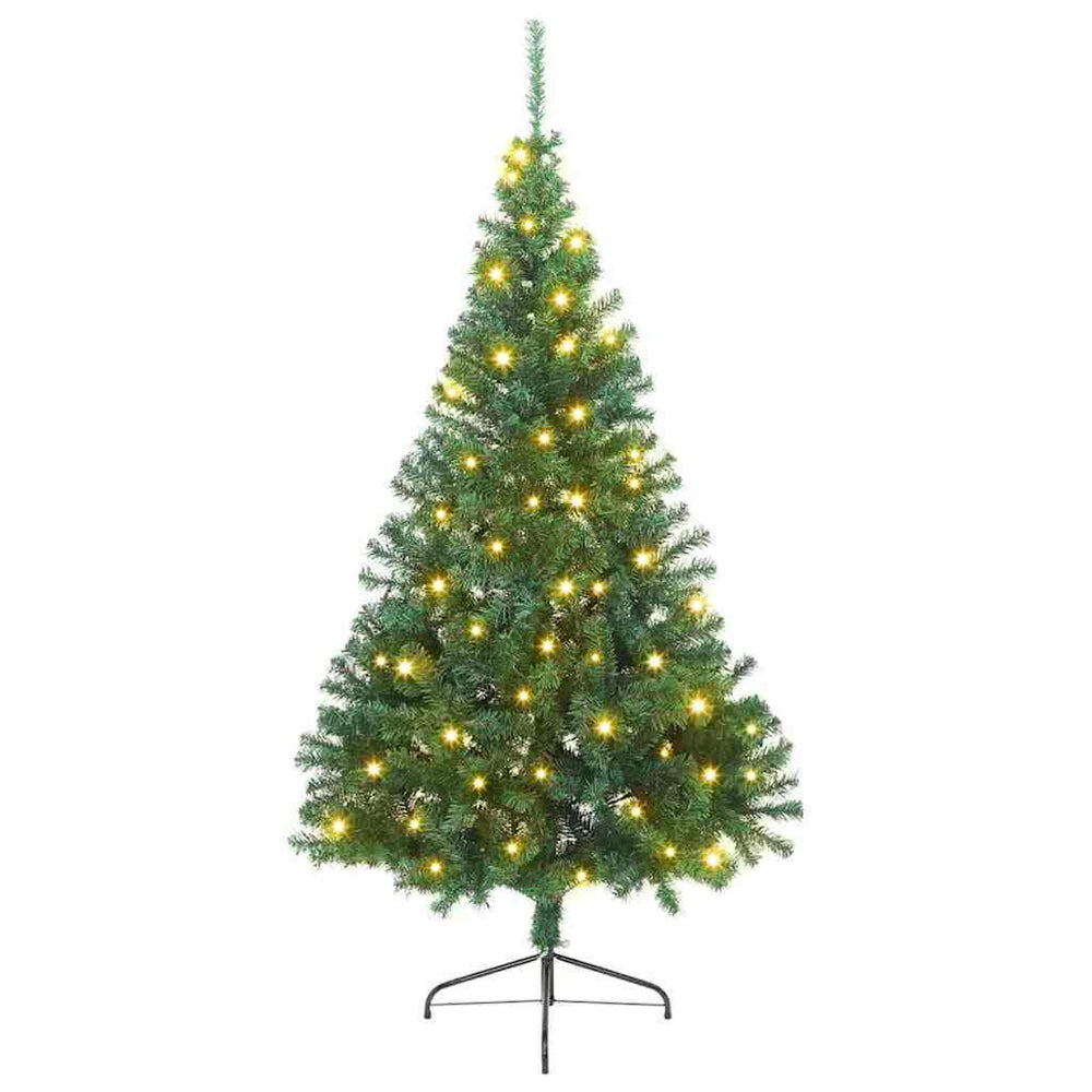 Artificial Pre-Lit Christmas Tree Green 210 cm PVC