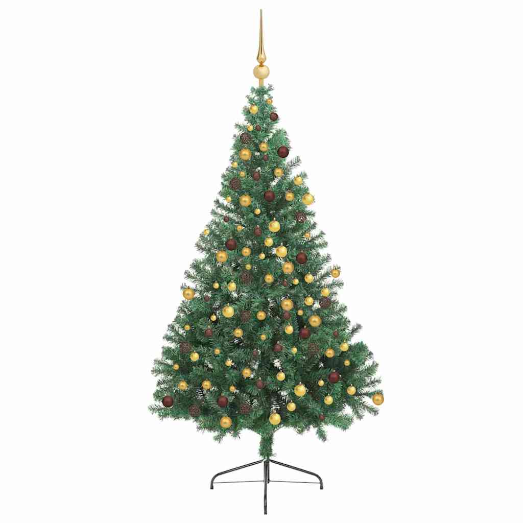 Dirbtinis prieššventinis eglutė su šviesomis Žalia 210 cm PVC