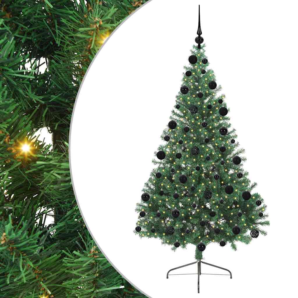 Artificial pre-lit Christmas tree MOON POLAR, Green 210 cm.