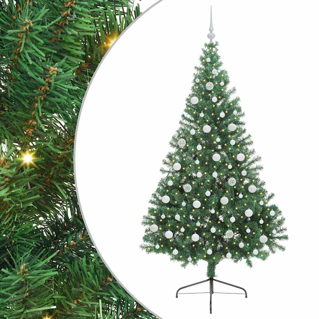 Mākslīgā eglīte ar lampiņām Zaļa 210 cm PVC