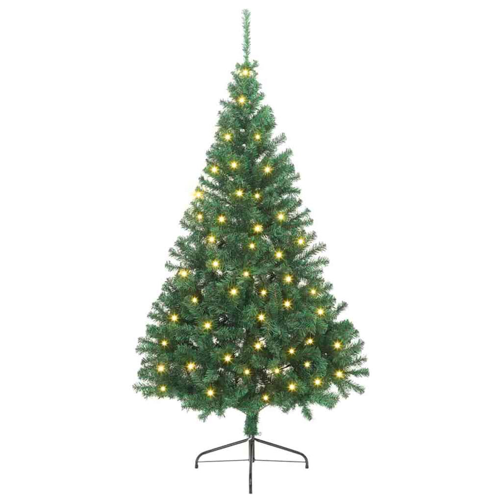 Artificial Pre-Lit Christmas Tree Green 240 cm PVC