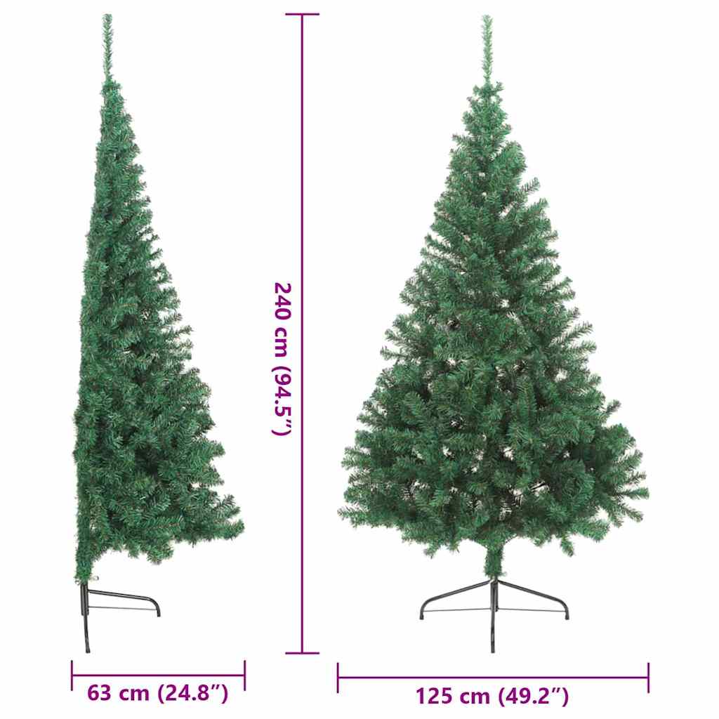 Dirbtinis prieššventinis eglutė su šviesomis Žalia 240 cm PVC