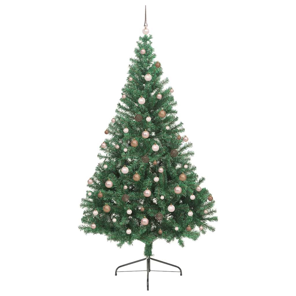 Dirbtinis prieššventinis eglutė su šviesomis Žalia 240 cm PVC