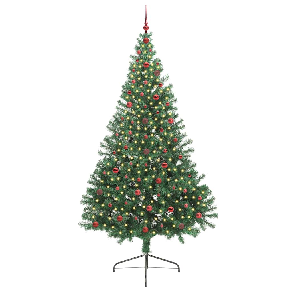 Artificial Pre-Lit Christmas Tree Green 240 cm PVC