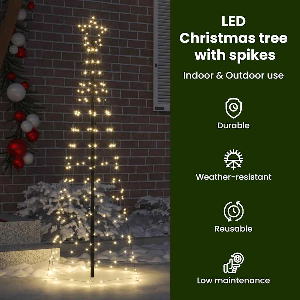 LED Kalėdinė eglutė su žemės kuoleliais Šilta balta 250 cm