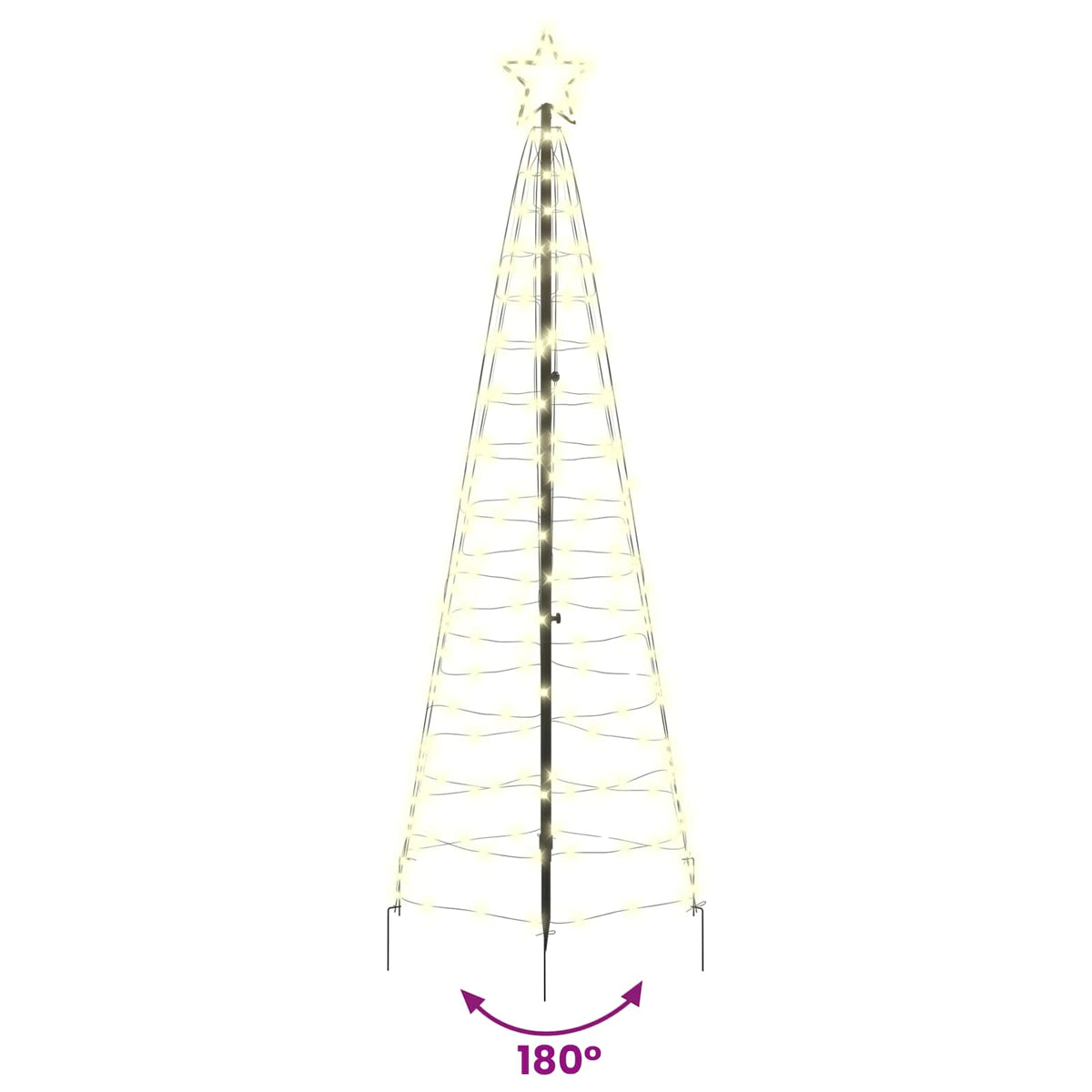 LED Kalėdų medis 250 cm 390 LED Šilta balta Plienas Šilta balta