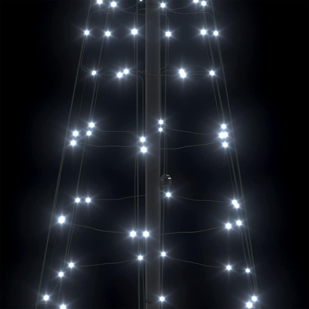 LED Kalėdinė eglutė HOLLOW EVERGREEN, su žemės kuoleliais Šalta balta 250 cm.