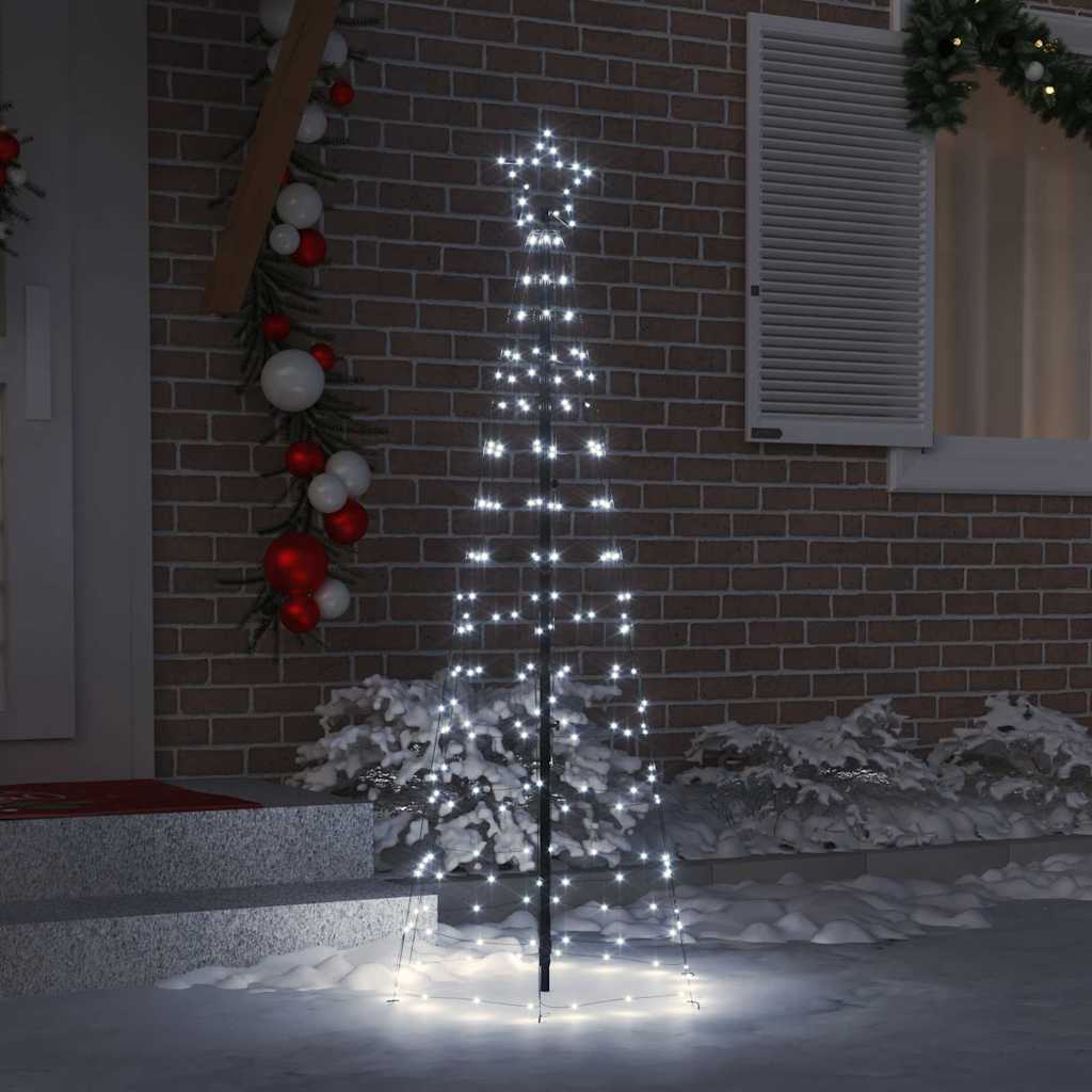 LED Kalėdinė eglutė HOLLOW EVERGREEN, su žemės kuoleliais Šalta balta 250 cm.