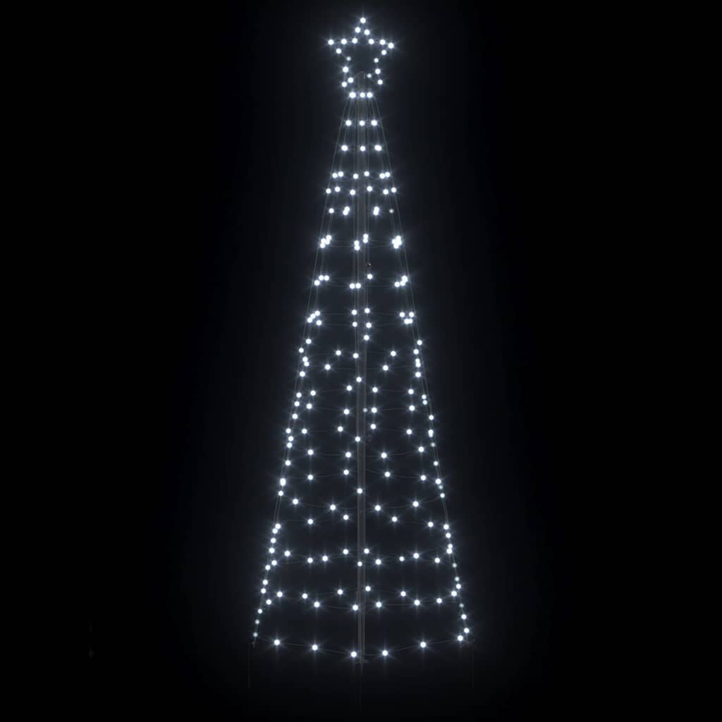 LED Kalėdinė eglutė HOLLOW EVERGREEN, su žemės kuoleliais Šalta balta 250 cm.