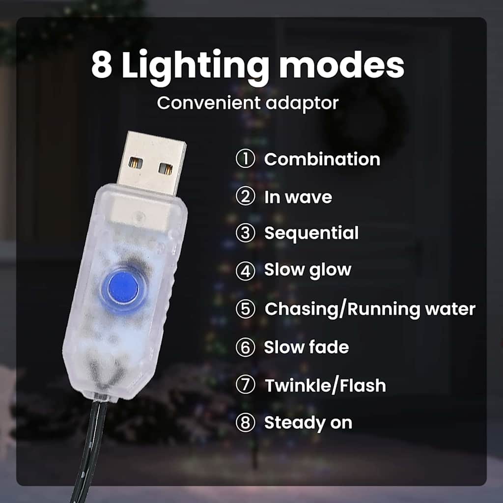LED Kalėdinė eglutė su žemės kuoleliais Įvairiaspalvis 250 cm