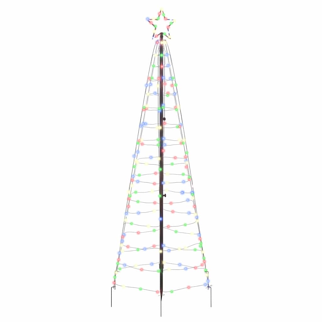 LED Kalėdinė eglutė su žemės kuoleliais Įvairiaspalvis 250 cm