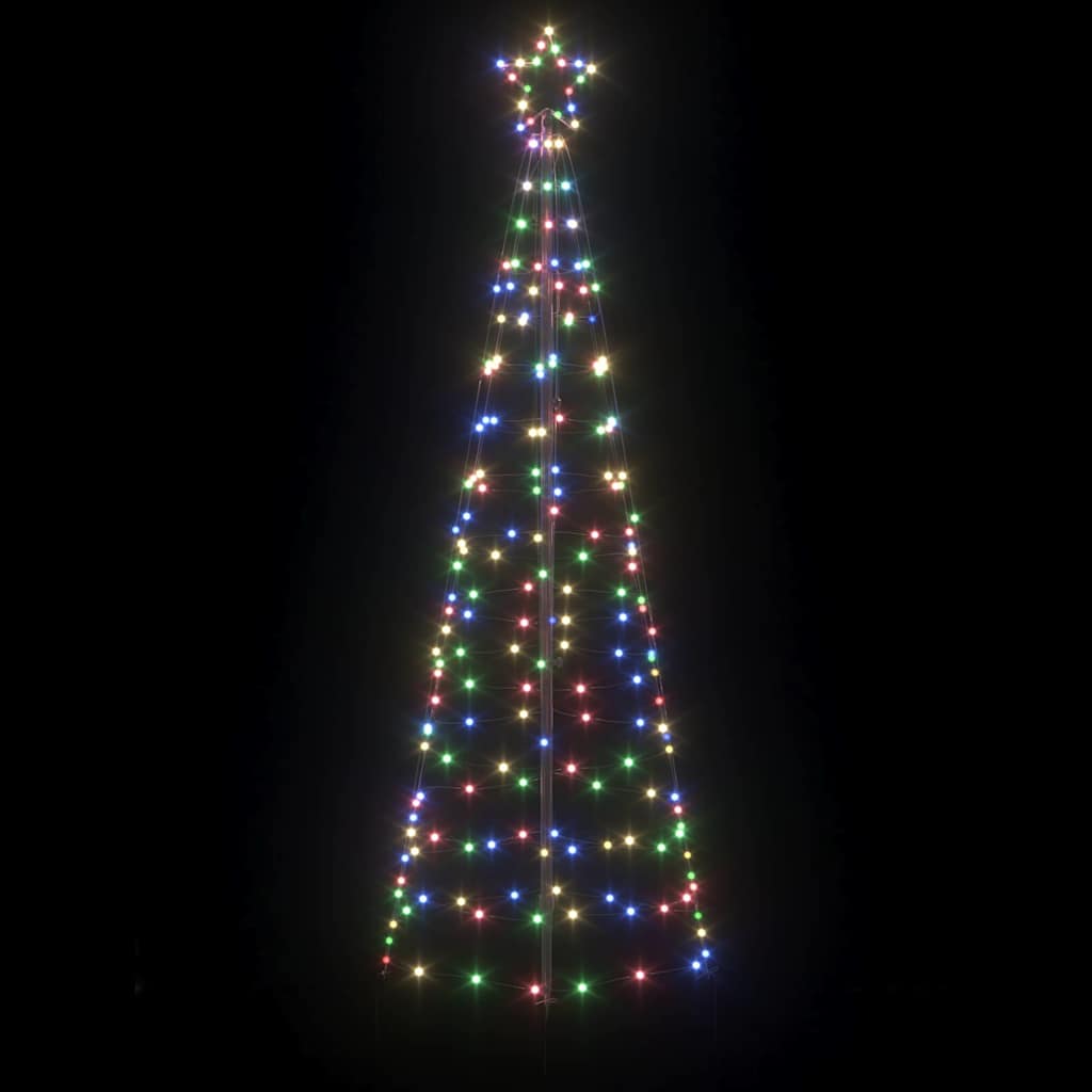 LED Kalėdinė eglutė su žemės kuoleliais Įvairiaspalvis 250 cm