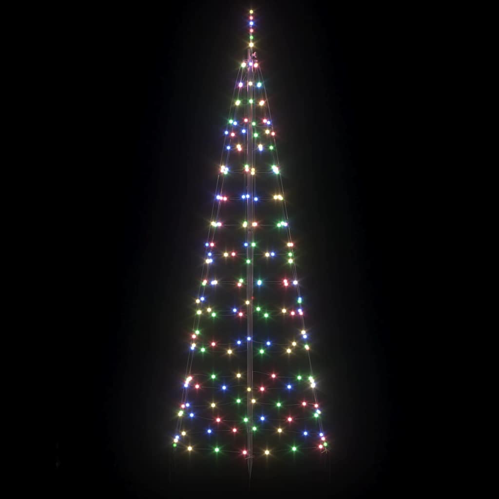 LED Kalėdinė eglutė su žemės kuoleliais Įvairiaspalvis 250 cm