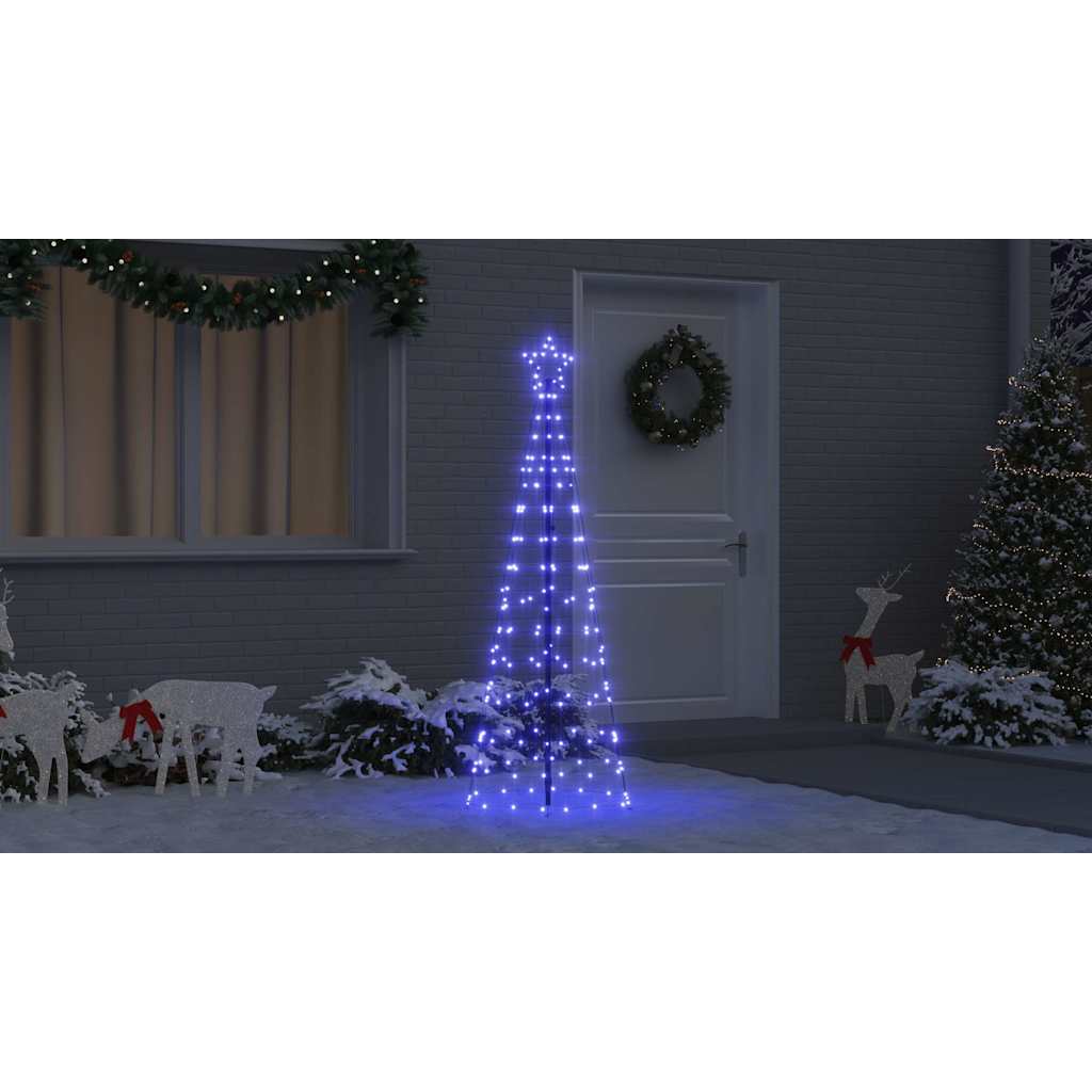 LED Kalėdinė eglutė HOLLOW EVERGREEN, su žemės kuoleliais Mėlyna 250 cm. Geležis