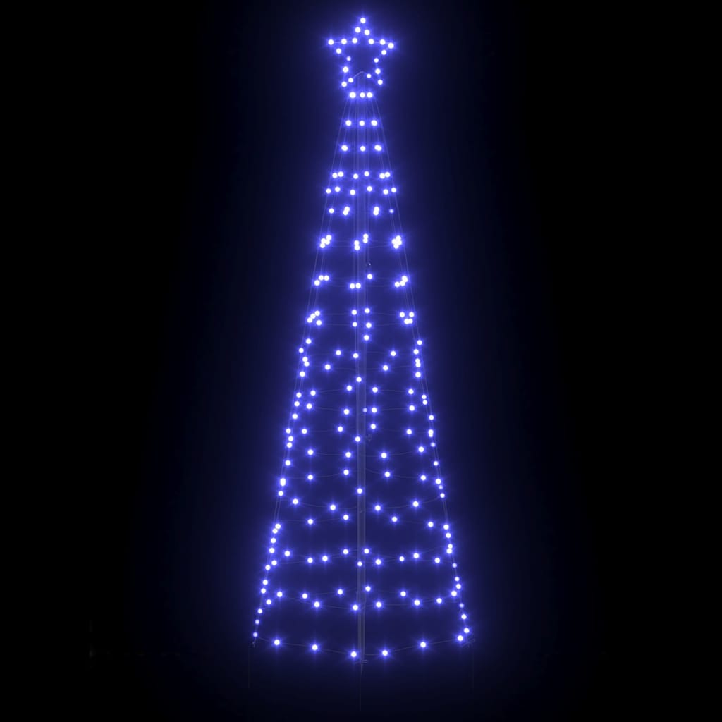 LED Ziemassvētku eglīte HOLLOW EVERGREEN, ar zemes mietiņiem Zila 250 cm. Dzelzs
