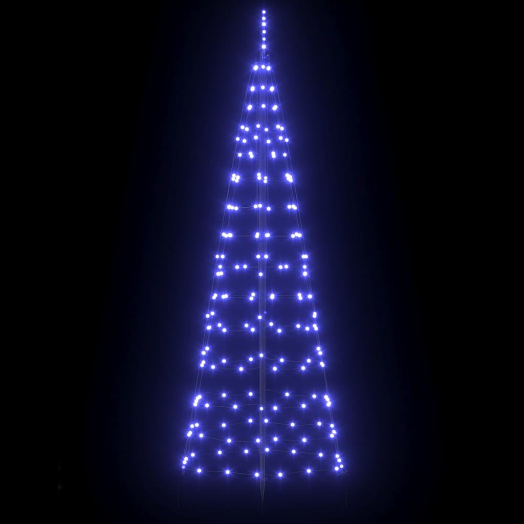 LED Ziemassvētku eglīte HOLLOW EVERGREEN, ar zemes mietiņiem Zila 250 cm. Dzelzs