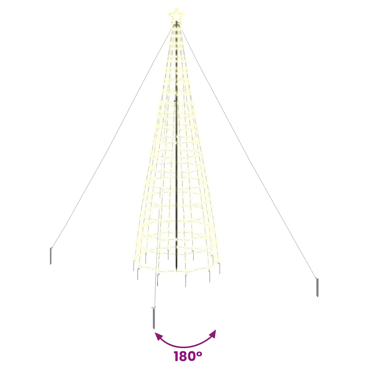 LED Kalėdų medis EKENAS 400 cm 800 LED Šilta balta Plienas