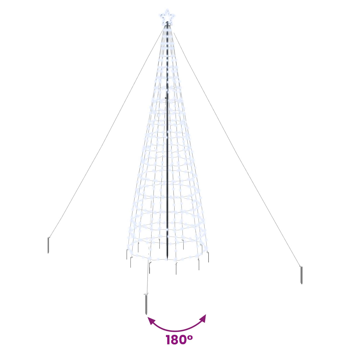 LED Kalėdų medis EKENAS 400 cm 800 LED Šalta balta Plienas