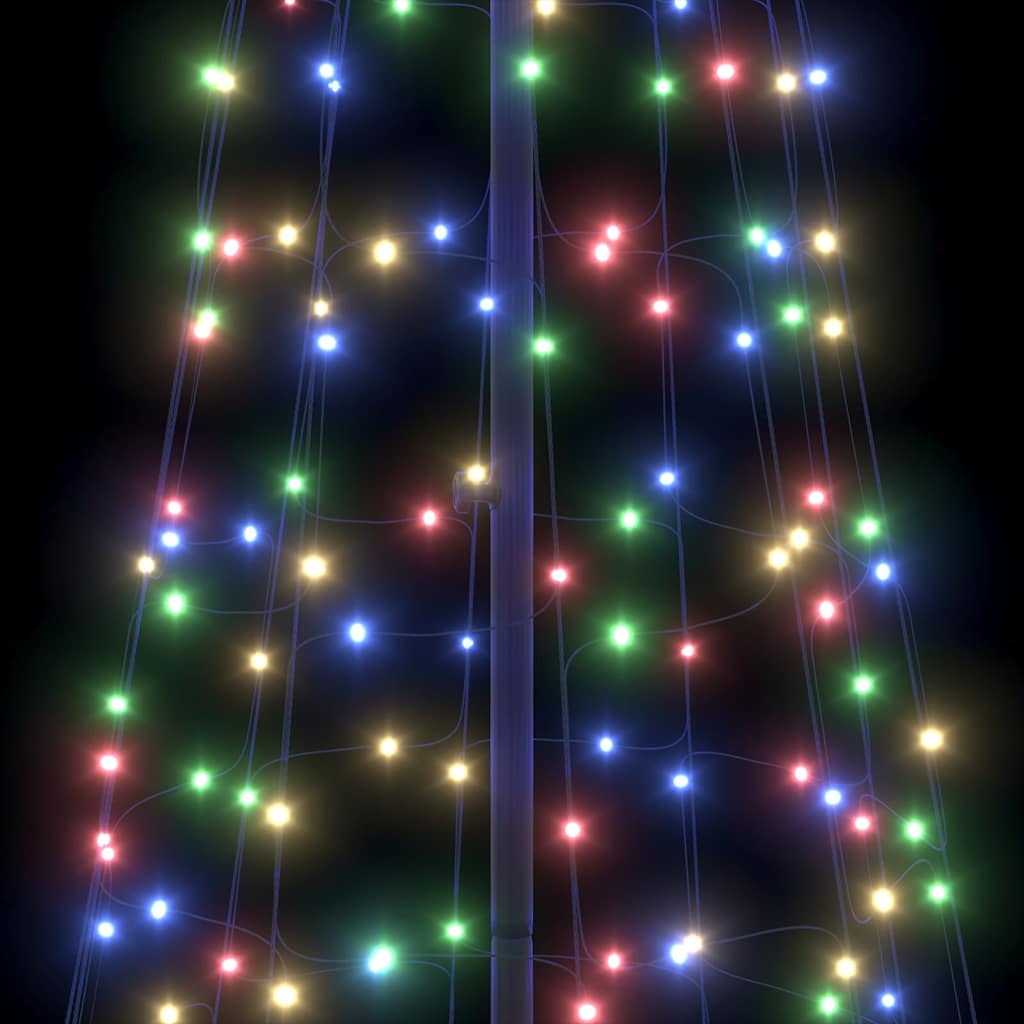 LED Christmas Tree with Ground Spikes Multicolour 400 cm