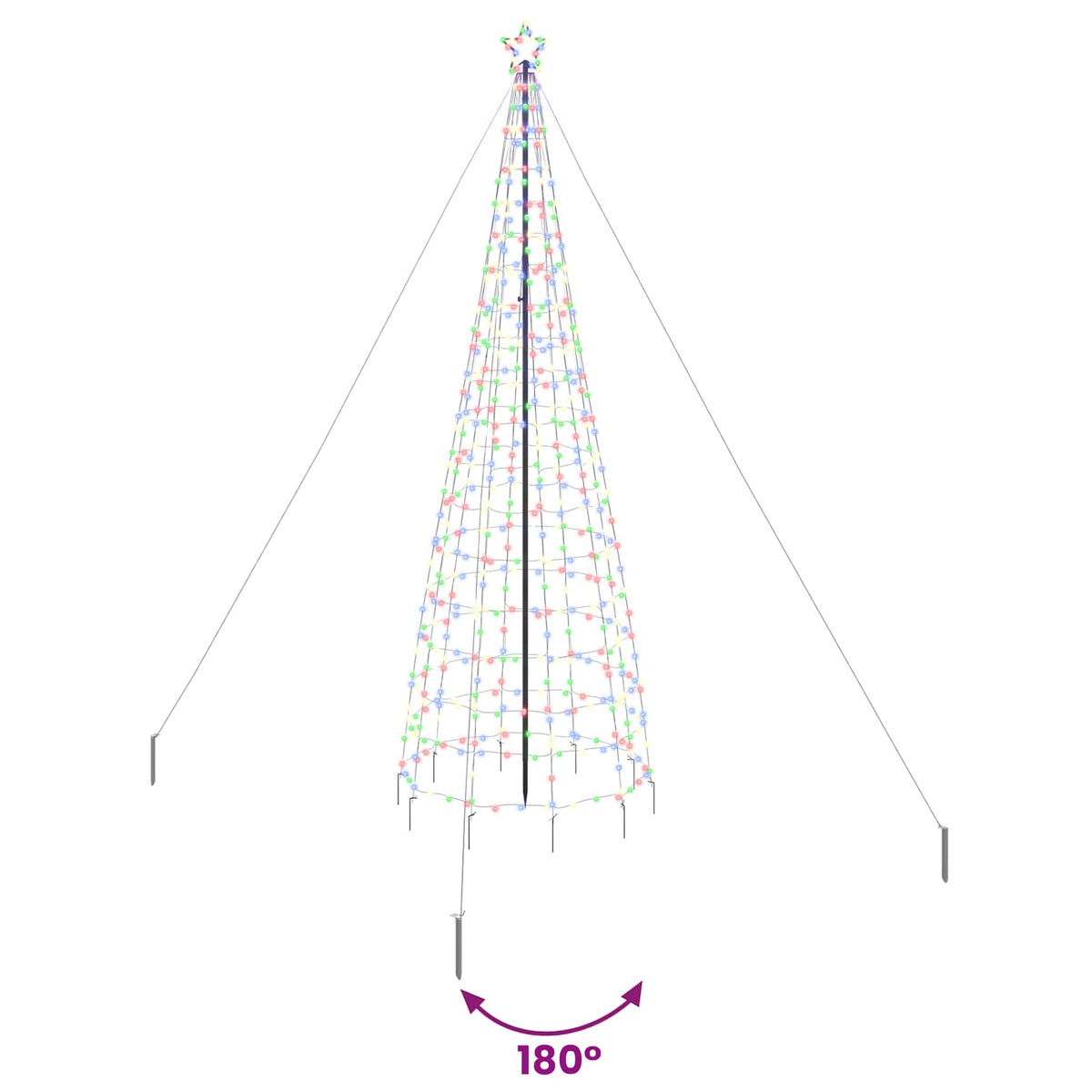 LED Kalėdų medis EKENAS 400 cm 800 LED Įvairių spalvų Plienas