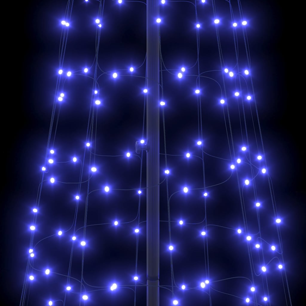 LED Ziemassvētku eglīte HOLLOW EVERGREEN, ar zemes mietiņiem, zila, 400 cm. Dzelzs