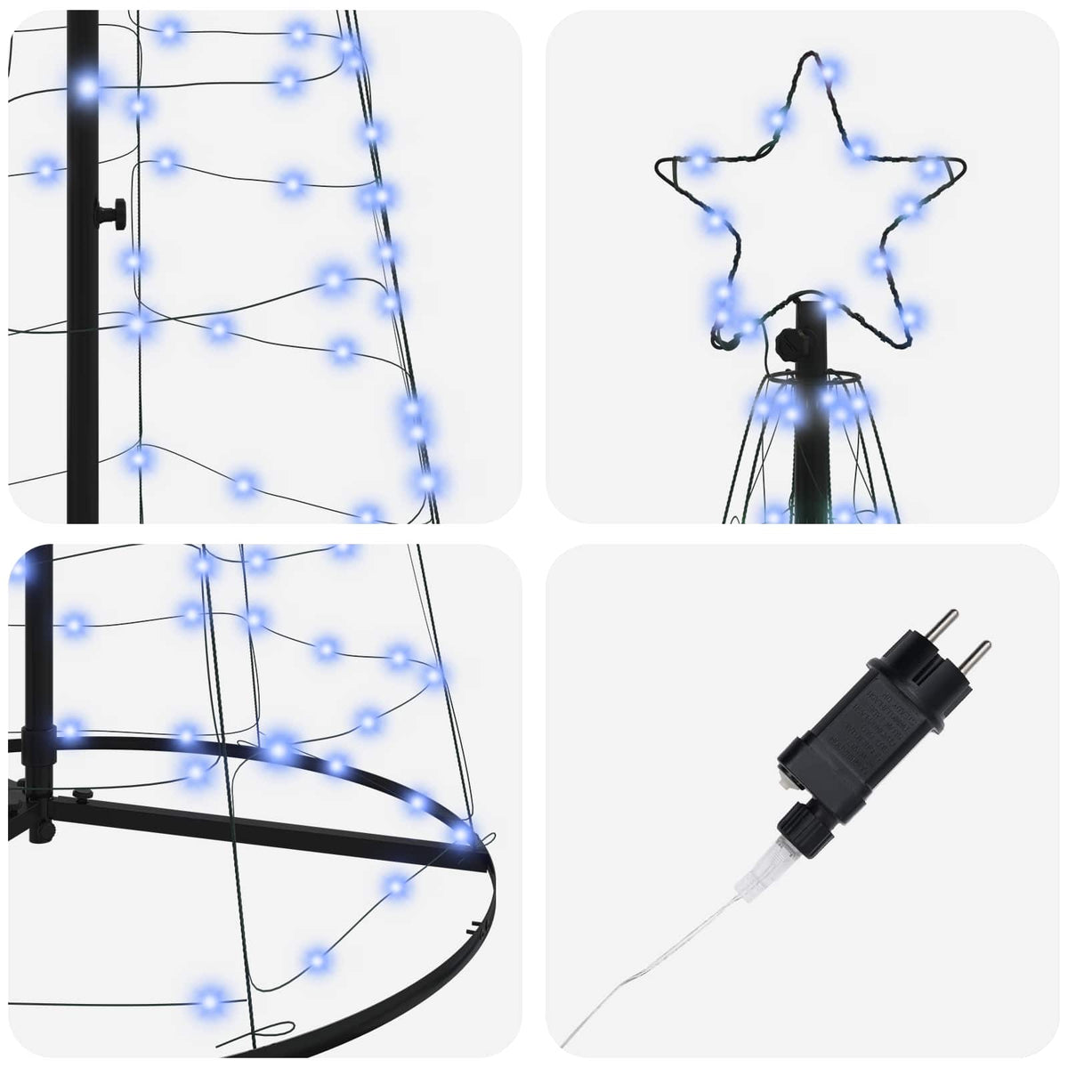 LED Kalėdų medis EKENAS 400 cm 800 LED Mėlyna Plienas Mėlyna
