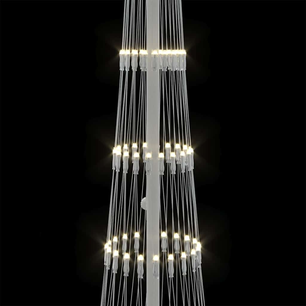 LED Ziemassvētku egle ar statīvu Silti balta 51 x 51 x 190 cm metāls