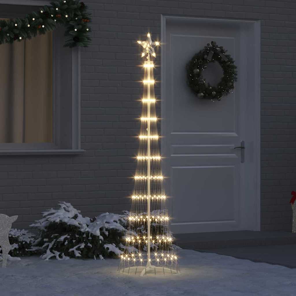 LED Ziemassvētku egle ar statīvu Silti balta 51 x 51 x 190 cm metāls