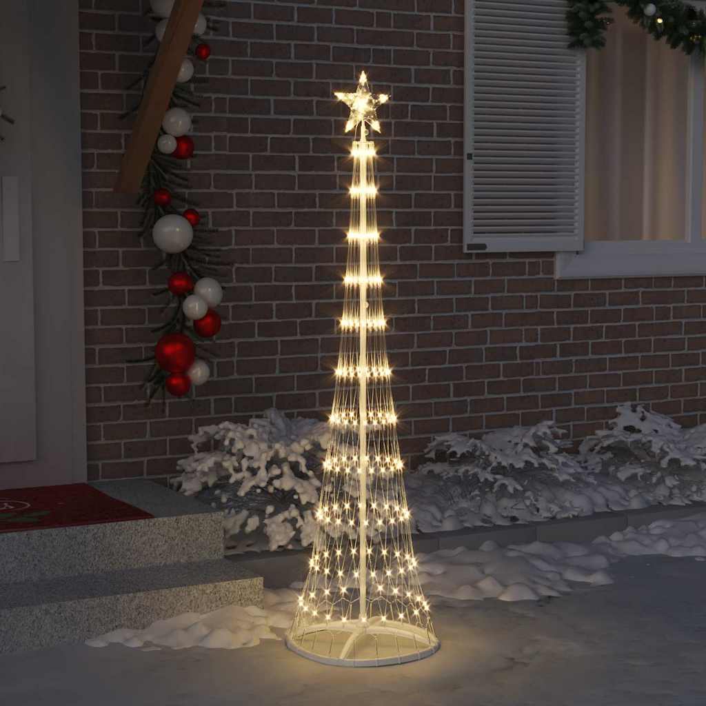 LED Ziemassvētku egle ar statīvu Silti balta 51 x 51 x 190 cm metāls
