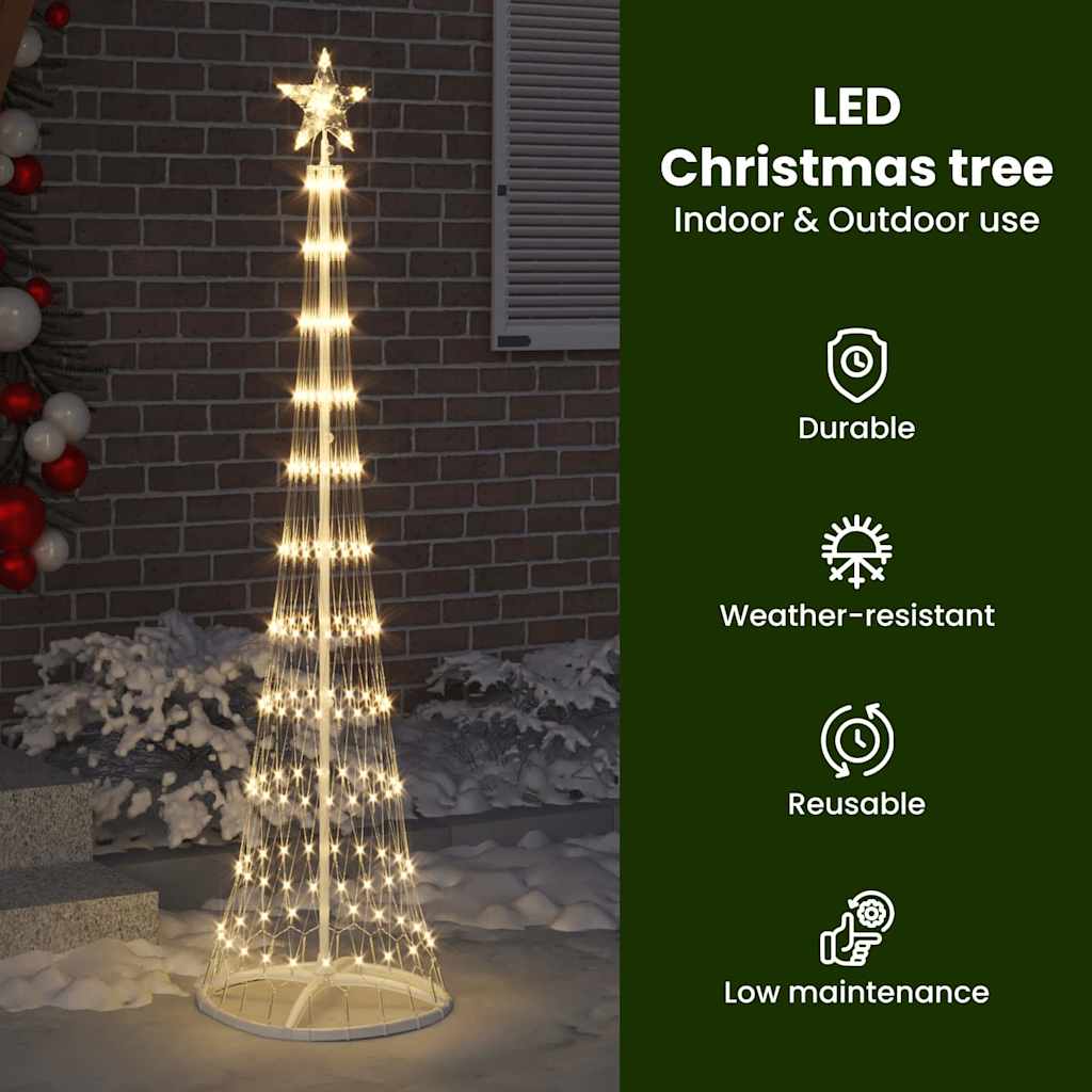 LED Kalėdų medis s stovu Šilta balta 51 x 51 x 190 cm metalas